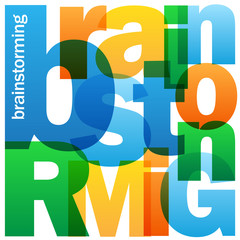 “BRAINSTORMING” Vector Letters Icon