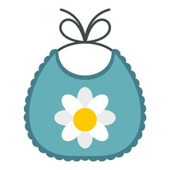Baby bib icon. Flat illustration of baby bib vector icon for web design
