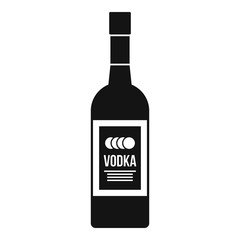 Bottle of vodka icon. Simple illustration of vodka bottle vector icon for web