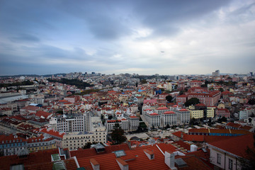 Fototapeta na wymiar Panorama of City of Lisbon and Tejo River, Portugal