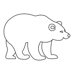 Bear icon. Outline illustration of bear vector icon for web