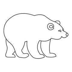 Bear icon. Outline illustration of bear vector icon for web