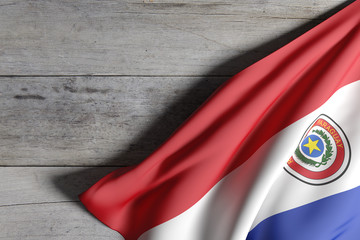 Paraguay Republic flag waving