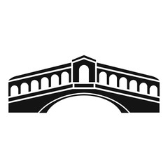 Venice bridge icon. Simple illustration of bridge vector icon for web - obrazy, fototapety, plakaty