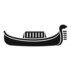 Venice gondola icon. Simple illustration of gondola vector icon for web © ylivdesign