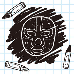 mexican wrestler mask doodle