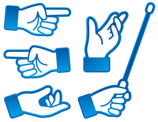 ハンドサインのイラストセット