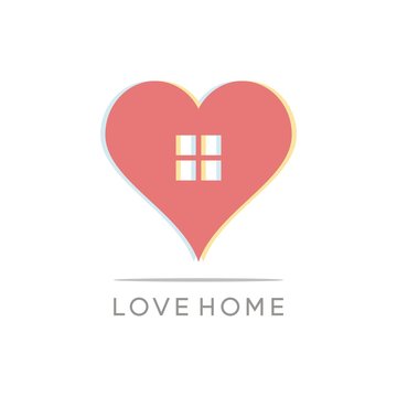 Love home logo vector