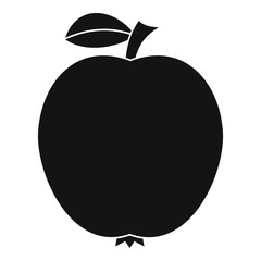 Black apple icon. Simple illustration of apple vector icon for web