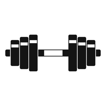 Barbell icon. Simple illustration of barbell vector icon for web