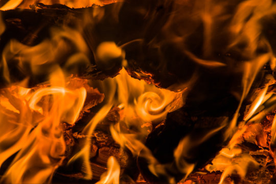 Close-up fire flames