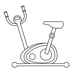 Stationary exercise bike icon. Outline illustration of stationary exercise bike vector icon for web