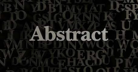 Abstract - 3D rendered metallic typeset headline illustration.  Can be used for an online banner ad or a print postcard.