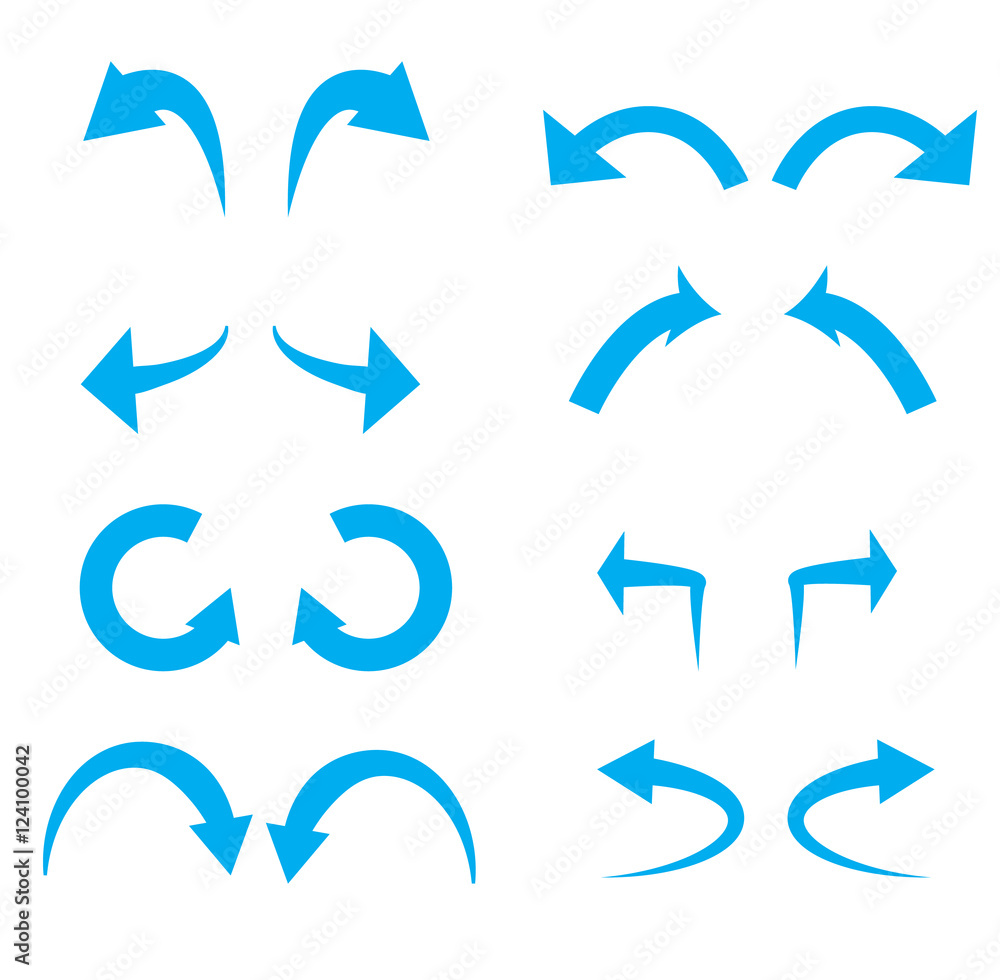 Poster undo and redo vector icon set.