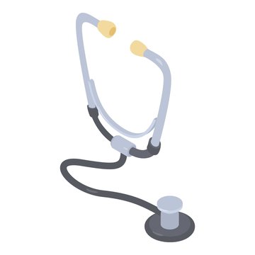 Stethoscope Icon. Isometric 3d Illustration Of Stethoscope Vector Icon For Web