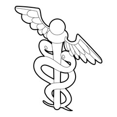 Sign medicine icon. Outline illustration of sign medicine vector icon for web
