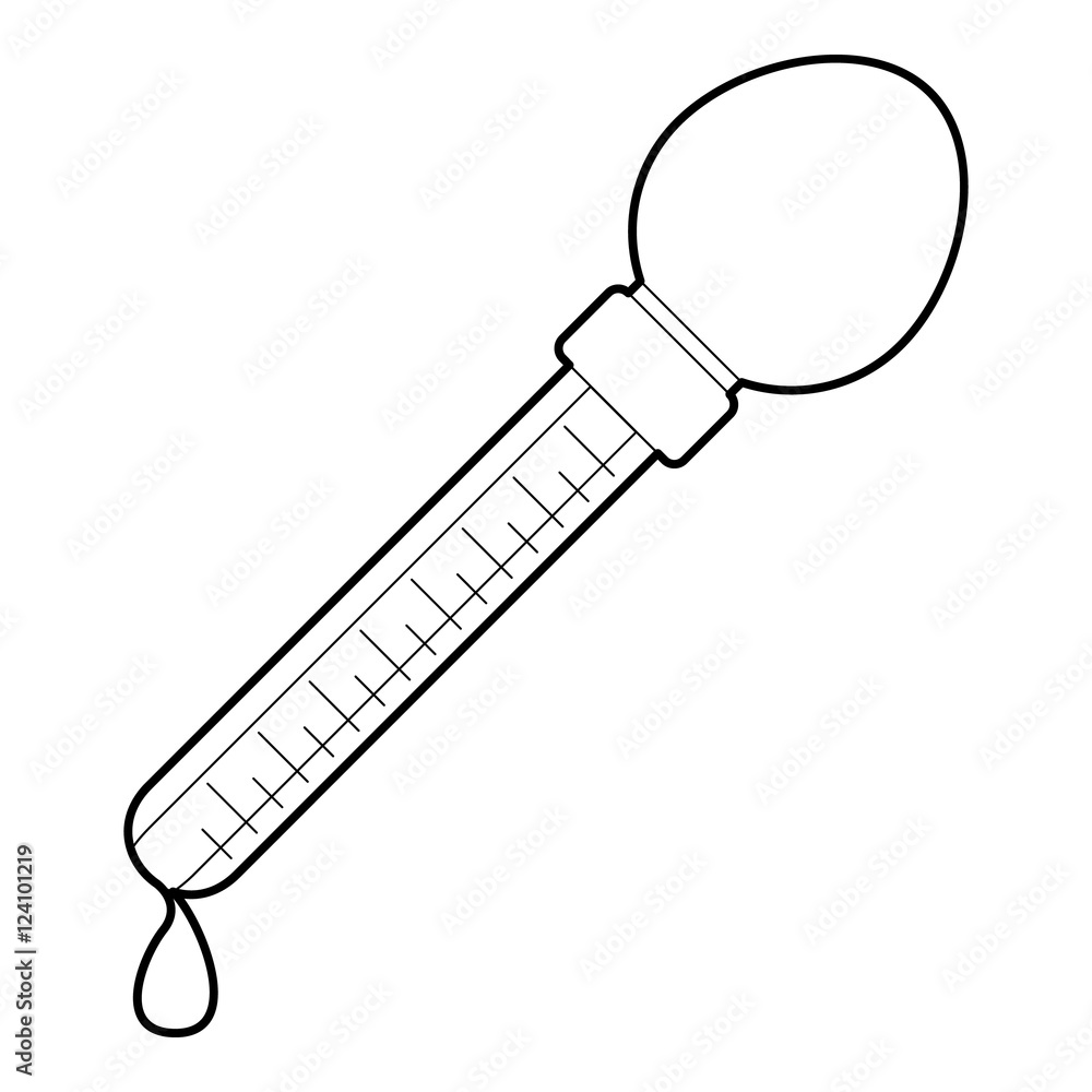 Poster pipette icon. outline illustration of pipette vector icon for web design