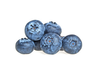 Tasty blueberries isolated on white background