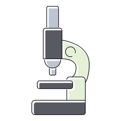 Obraz premium Microscope icon. Flat illustration of microscope vector icon for web isolated on white background