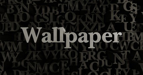 Wallpaper - 3D rendered metallic typeset headline illustration.  Can be used for an online banner ad or a print postcard.