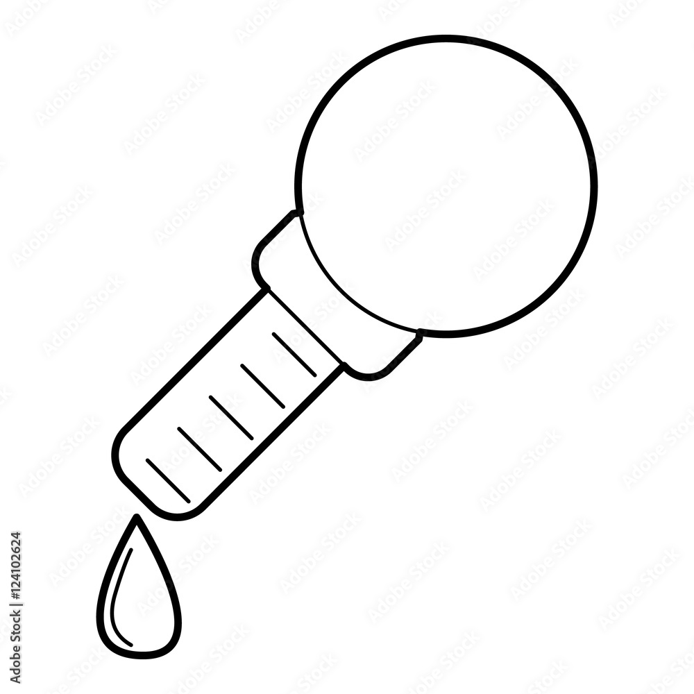 Aufkleber pipette icon. outline illustration of pipette vector icon for web isolated on white background