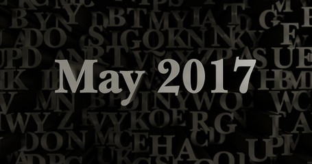 May 2017 - 3D rendered metallic typeset headline illustration.  Can be used for an online banner ad or a print postcard.