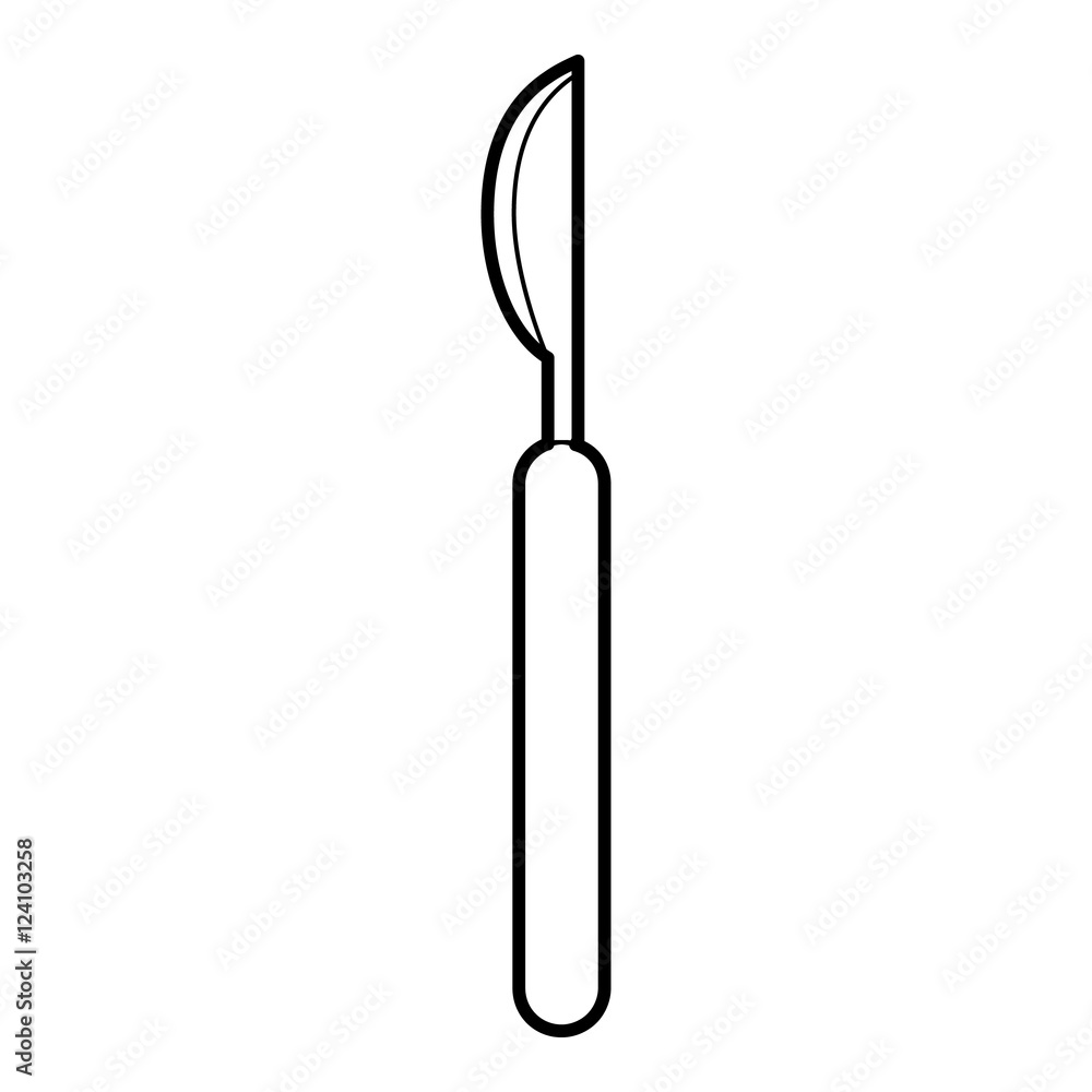 Aufkleber scalpel icon. outline illustration of scalpel vector icon for web