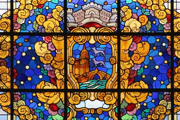 Fototapete Themen Bilbao (Spanien) / Glasfenster im Mercado de la Ribera