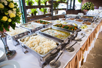 Food buffet  wedding in the Thailand