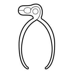 Surgical clip icon. Outline illustration of surgical clip vector icon for web