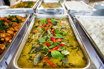Food buffet  wedding in the Thailand