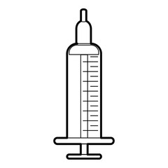 Large syringe icon. Outline illustration of large syringe vector icon for web