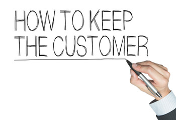 keep customer written by hand
