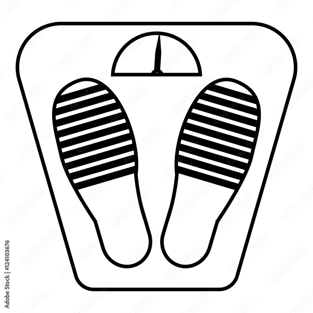 Poster scale icon. outline illustration of scale vector icon for web