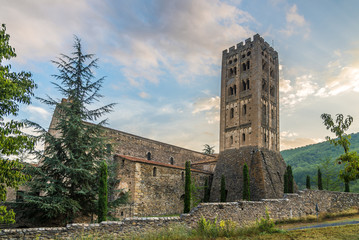 Fototapeta na wymiar Abbey Saint Michel de Cuxa near village Codalet - France