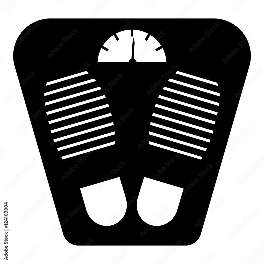 Poster scale icon. simple illustration of scale vector icon for web