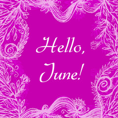 Hello June card