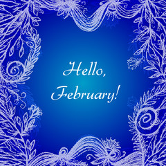 Fototapeta na wymiar Hello February card