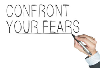 confront fears written by hand