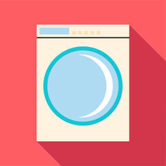 Washing machine icon. Flat illustration of washing machine vector icon for web