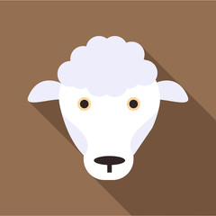 Sheep icon. Flat illustration of sheep vector icon for web