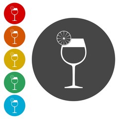 Cocktail, logo design vector template 