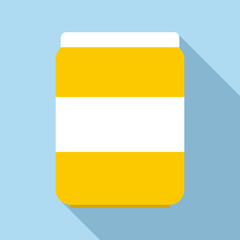 Jar of pills icon. Flat illustration of jar of pills vector icon for web