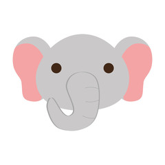 cute elephant isolated icon vector illustration design