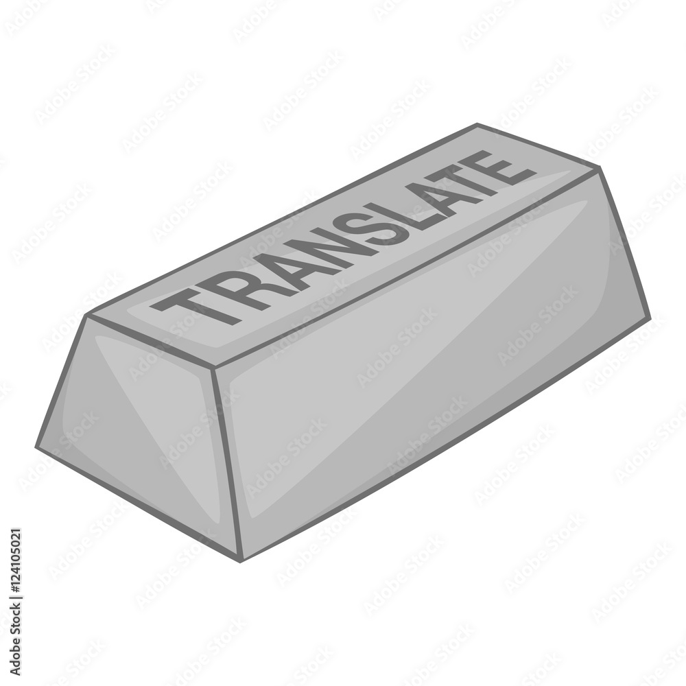 Poster translate button icon. gray monochrome illustration of translate button vector icon for web