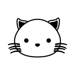 cute cat mascot isolated icon vector illustration design