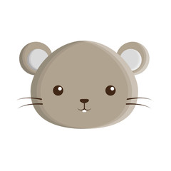 cute mouse isolated icon vector illustration design