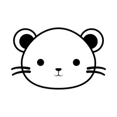 Fototapeta premium cute mouse isolated icon vector illustration design