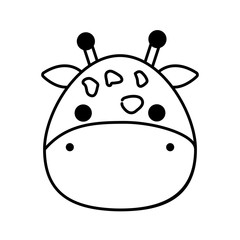 cute giraffe isolated icon vector illustration design