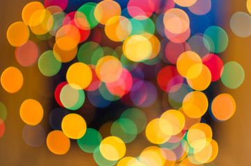 defocused christmas lights